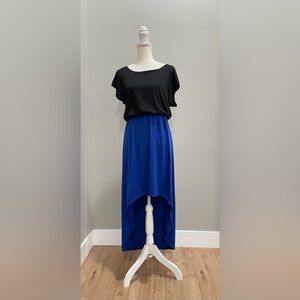 🌟2x Host Pick🌟Women’s Cobalt Blue & Black High-Low Dress